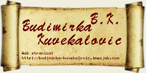 Budimirka Kuvekalović vizit kartica